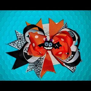 Little girls Halloween hair bows handmade NEW